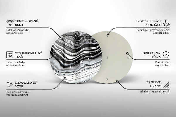 Glas Ceranfeldabdeckung Spritzschutz Tintenabstraktion