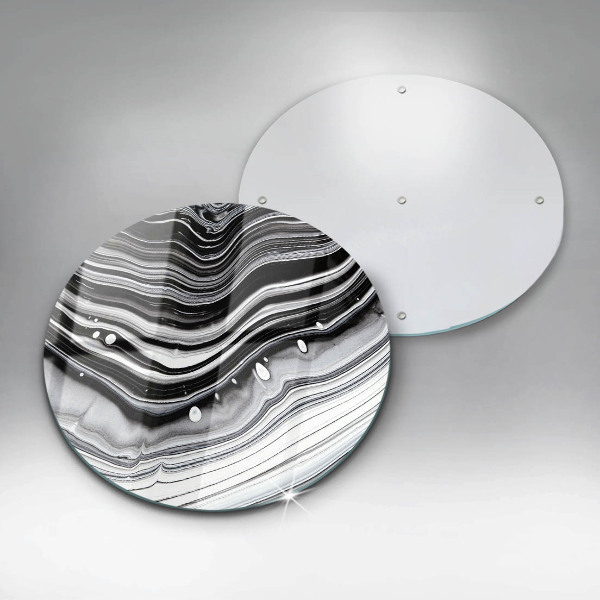 Glas Ceranfeldabdeckung Spritzschutz Tintenabstraktion