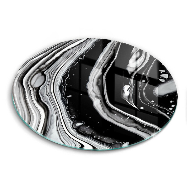 Glas Ceranfeldabdeckung Spritzschutz Tintenabstraktion