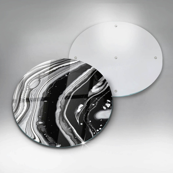 Glas Ceranfeldabdeckung Spritzschutz Tintenabstraktion