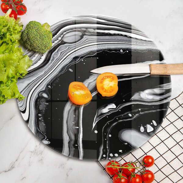 Glas Ceranfeldabdeckung Spritzschutz Tintenabstraktion