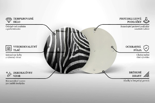 Glas Ceranfeldabdeckung Spritzschutz Zebrastreifen