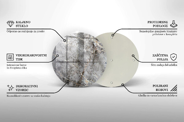 Glas Ceranfeldabdeckung Spritzschutz Steinstruktur