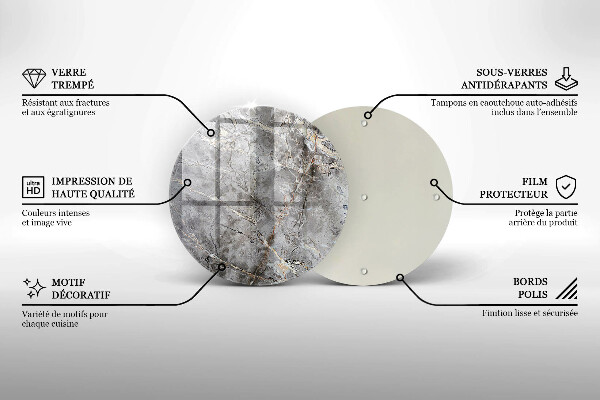 Glas Ceranfeldabdeckung Spritzschutz Steinstruktur