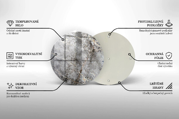Glas Ceranfeldabdeckung Spritzschutz Steinstruktur