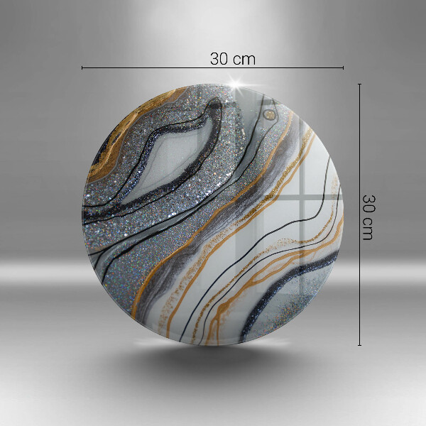 Glas Ceranfeldabdeckung Spritzschutz Rock mit Gold