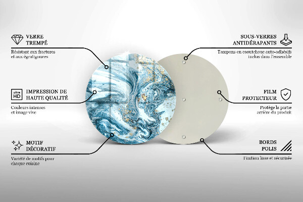 Glas Herdabdeckplatte Struktur mit Gold