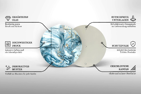 Glas Herdabdeckplatte Struktur mit Gold