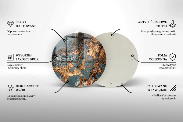Glas Herdabdeckplatte Goldene Felsstruktur