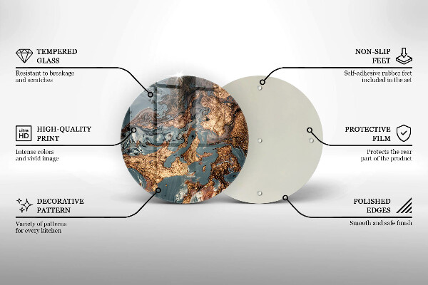 Glas Herdabdeckplatte Goldene Felsstruktur