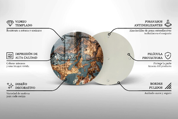 Glas Herdabdeckplatte Goldene Felsstruktur
