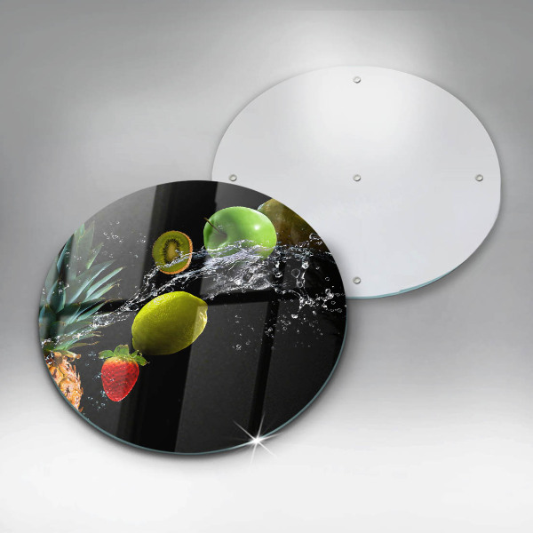 Glas Herdabdeckplatte Früchte im Wasser