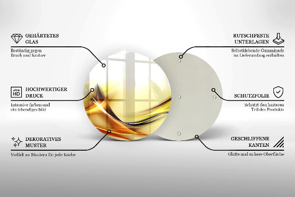 Glas Herdabdeckplatte Abstrakte Lichtlinien