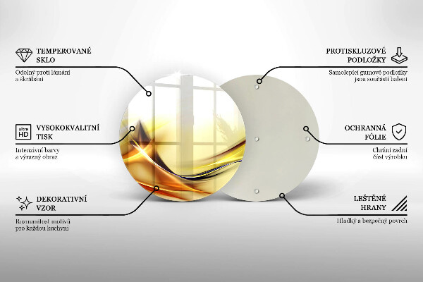 Glas Herdabdeckplatte Abstrakte Lichtlinien