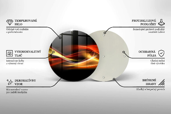 Glas Ceranfeldabdeckung Abstrakter Rauch und Licht
