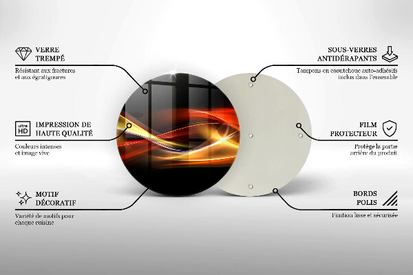 Glas Ceranfeldabdeckung Abstrakter Rauch und Licht