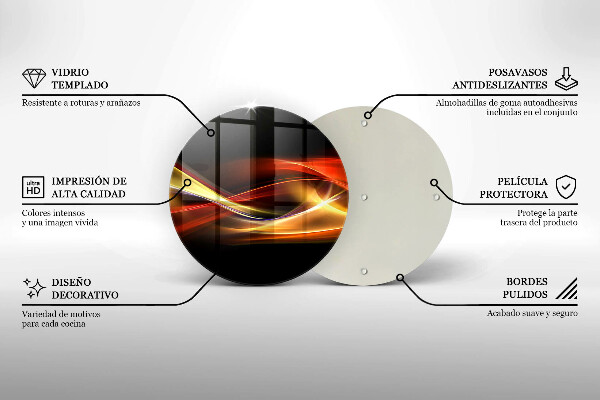 Glas Ceranfeldabdeckung Abstrakter Rauch und Licht