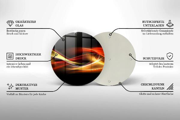 Glas Ceranfeldabdeckung Abstrakter Rauch und Licht
