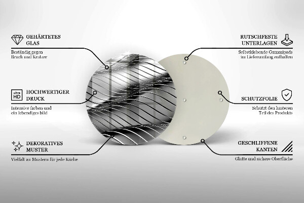 Glas Ceranfeldabdeckung 3D-Metallstruktur