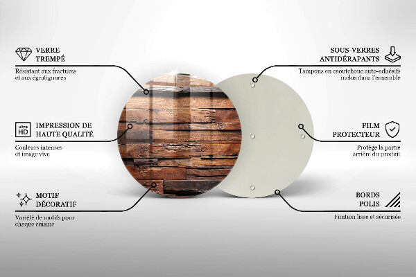 Glas Ceranfeldabdeckung Spritzschutz Dekorative Holzbretter