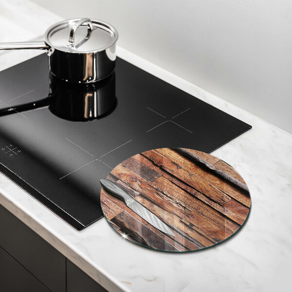 Glas Ceranfeldabdeckung Spritzschutz Dekorative Holzbretter