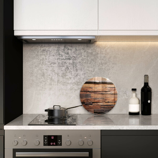 Glas Ceranfeldabdeckung Spritzschutz Dekorative Holzbretter