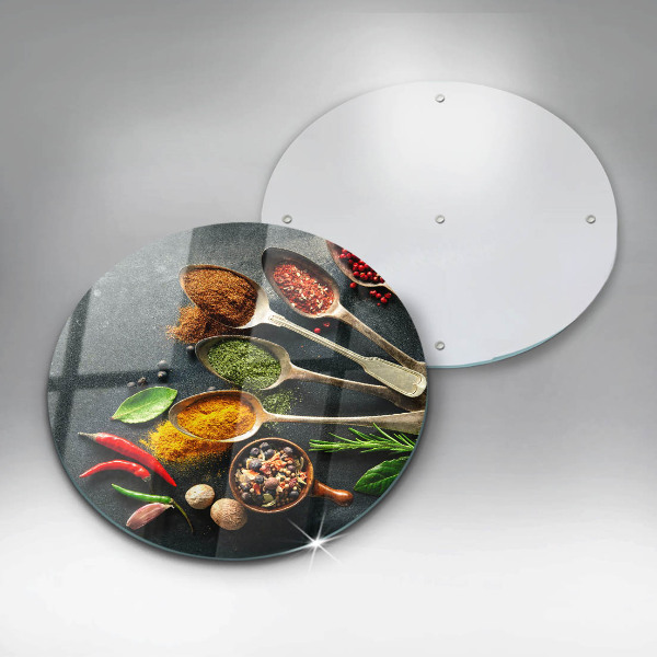Glas Ceranfeldabdeckung Spritzschutz Küchenlöffel mit Gewürzen