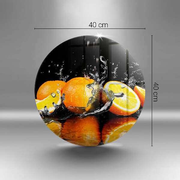 Glas Ceranfeldabdeckung Spritzschutz Saftige Orangenfrucht