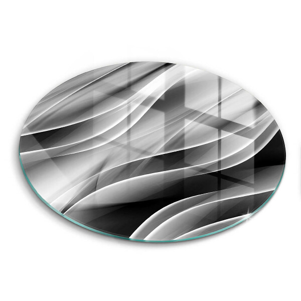 Glas Ceranfeldabdeckung Spritzschutz Abstraktion sanfte Linien