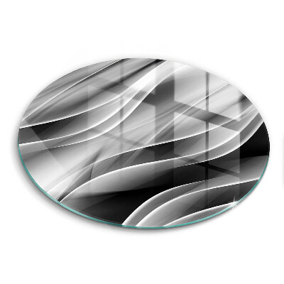 Glas Ceranfeldabdeckung Spritzschutz Abstraktion sanfte Linien