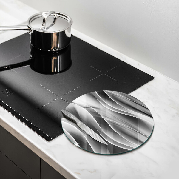 Glas Ceranfeldabdeckung Spritzschutz Abstraktion sanfte Linien
