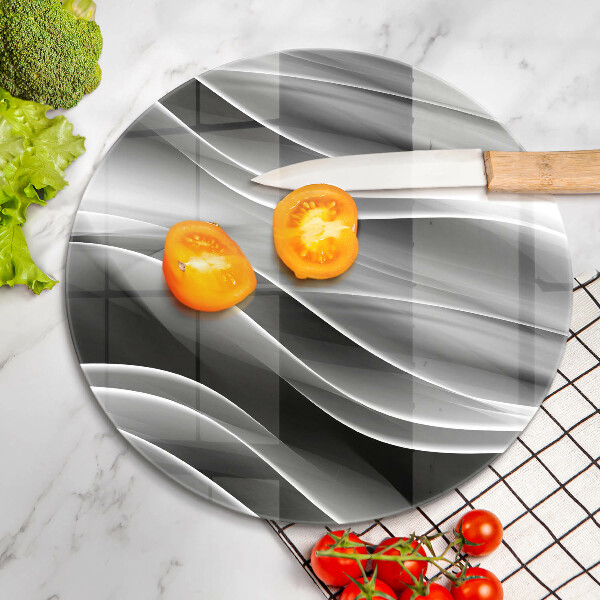 Glas Ceranfeldabdeckung Spritzschutz Abstraktion sanfte Linien