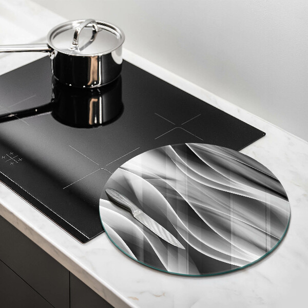 Glas Ceranfeldabdeckung Spritzschutz Abstraktion sanfte Linien