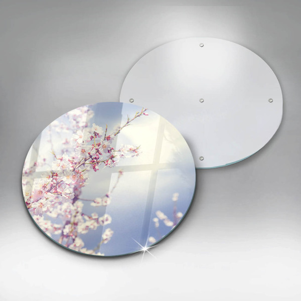 Glas Ceranfeldabdeckung Spritzschutz Blühender Baum