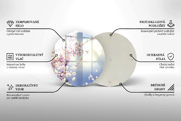 Glas Ceranfeldabdeckung Spritzschutz Blühender Baum