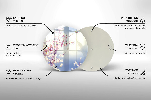 Glas Ceranfeldabdeckung Spritzschutz Blühender Baum