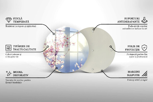 Glas Ceranfeldabdeckung Spritzschutz Blühender Baum