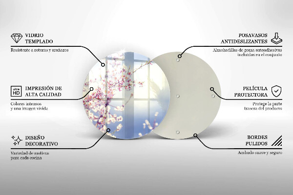 Glas Ceranfeldabdeckung Spritzschutz Blühender Baum