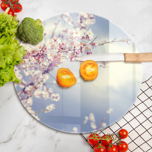 Glas Ceranfeldabdeckung Spritzschutz Blühender Baum