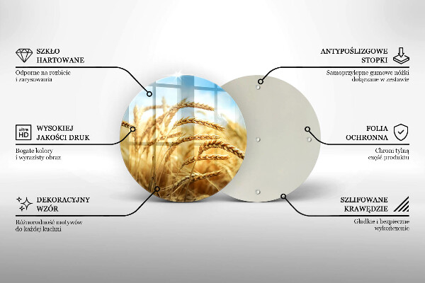 Glas Ceranfeldabdeckung Spritzschutz Getreideähren auf dem Feld