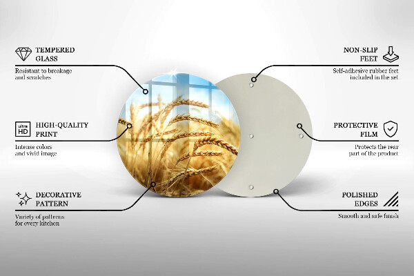 Glas Ceranfeldabdeckung Spritzschutz Getreideähren auf dem Feld