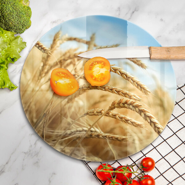 Glas Ceranfeldabdeckung Spritzschutz Getreideähren auf dem Feld