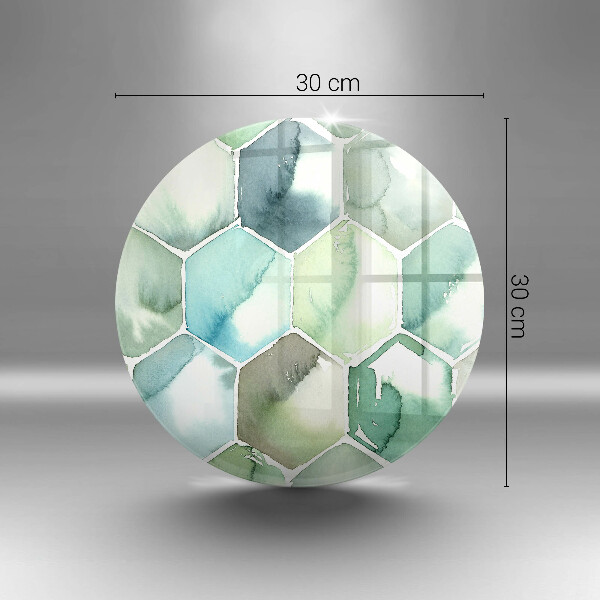 Glas Herdabdeckplatte Aquarell-Sechsecke