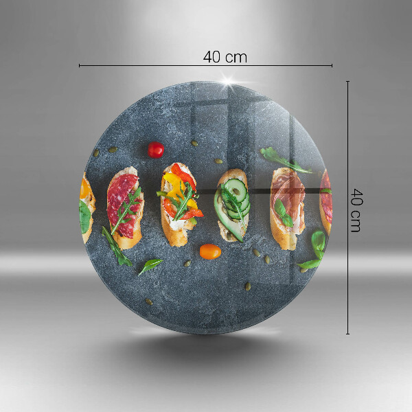 Glas Herdabdeckplatte Bunte Sandwiches