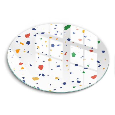 Glas Herdabdeckplatte Buntes Steingut