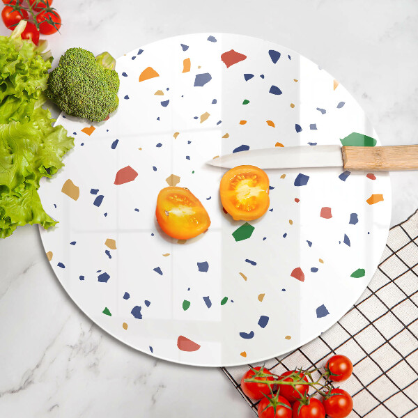 Glas Herdabdeckplatte Buntes Steingut