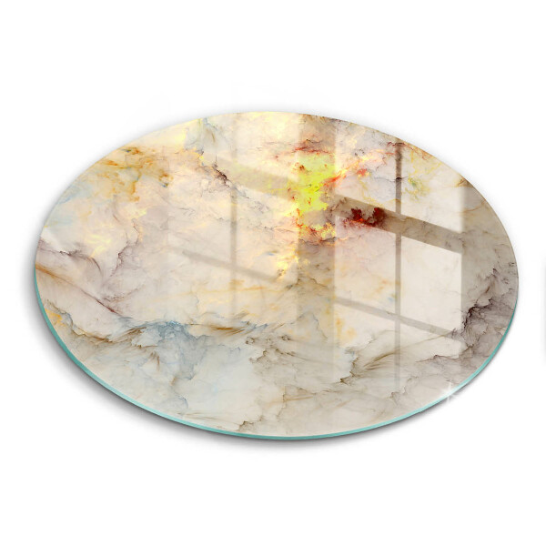 Glas Herdabdeckplatte Marmorstruktur mit Gold