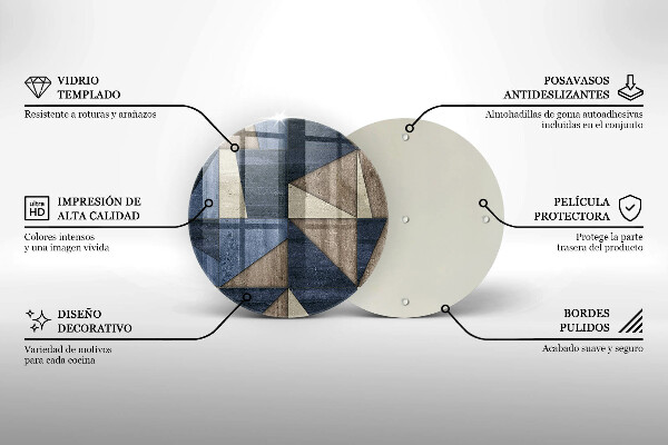 Glas Herdabdeckplatte Geometrische Abstraktion