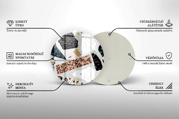 Glas Herdabdeckplatte Steingut