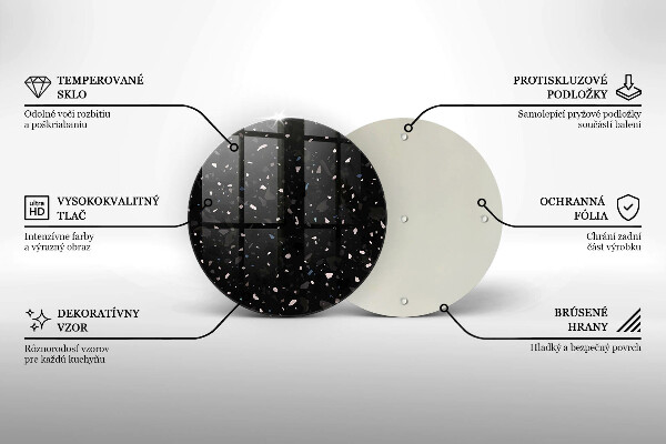 Glas Herdabdeckplatte Dunkles Steinzeug
